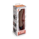 Коричневый анальный вибратор 7  Slim Anal Realistic Vibrator - 20 см. 203389 - фото 30417