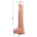 Телесный фаллоимитатор-гигант на присоске Dick - 27 см. - фото 1422690