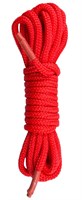 Красная веревка для связывания Nylon Rope - 5 м. - фото 1349034