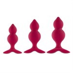 Набор из трех розовых анальный пробок Bibi Twin Butt Plug Set - фото 1370577