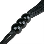 Черная силиконовая плеть Silicone Whip - 32 см. - фото 1343993