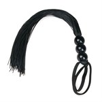 Черная силиконовая плеть Silicone Whip - 32 см. - фото 1343991