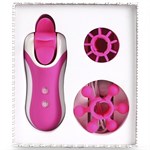 Розовый оросимулятор Clitella со сменными насадками для вращения - фото 1344010