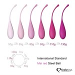 Набор из 6 розовых вагинальных шариков FemmeFit Pelvic Muscle Training Set - фото 1344025