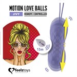Фиолетовые вагинальные шарики Remote Controlled Motion Love Balls Jivy - фото 468959