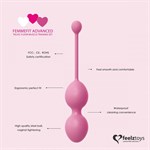 Набор из 3 розовых вагинальных шариков FemmeFit Advanced Pelvic Muscle Training Set - фото 1344097