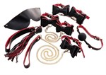 Черно-красный бондажный набор Bow-tie - фото 381683