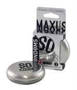 Экстремально тонкие презервативы в железном кейсе MAXUS Extreme Thin - 3 шт. - фото 1344162