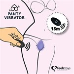 Фиолетовый вибромассажер в трусики с пультом ДУ Panty Vibe Remote Controlled Vibrator - фото 1344247