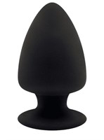 Черная анальная втулка Premium Silicone Plug XS - 8 см. - фото 1370654