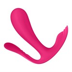 Розовый анально-вагинальный вибромассажер Top Secret+ - фото 1344427