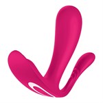 Розовый анально-вагинальный вибромассажер Top Secret+ - фото 382857