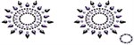 Черно-фиолетовые стикеры на грудь и живот - фото 35962