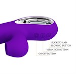Фиолетовый вибратор Jersey с вакуумной стимуляцией - 21,8 см. - фото 1344652