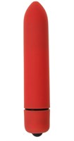 Красная вибропуля с заострённым кончиком - 9,3 см. - фото 1345206