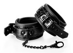 Черные наручники с цепочкой - фото 417942