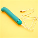 Бирюзовый перезаряжаемый вибратор Flamie - 18,5 см. 204569