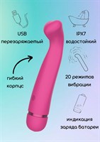 Розовый перезаряжаемый вибратор Raffi - 17,1 см. - фото 1345492