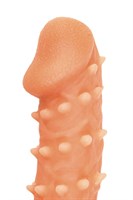 Телесная закрытая насадка с пупырышками Cock Sleeve 005 Size M - 15,6 см. - фото 1345551
