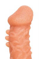 Телесная закрытая насадка с шершавой головкой Cock Sleeve 007 Size S - 13,8 см. - фото 1415029