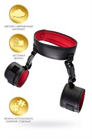 Черный ошейник с наручниками на липучках 206832 - фото 865243 Черный ошейник с наручниками на липучках 206832 - фото 865243