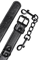 Узкие черные наручники на сцепке 206838