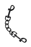 Узкие черные наручники на сцепке 206838