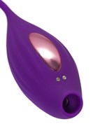 Фиолетовый вакуумный стимулятор клитора Ginny с виброяйцом - фото 82976