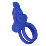 Синее перезаряжаемое эрекционное кольцо Silicone Rechargeable Dual Pleaser Enhancer 210059 - фото 7577