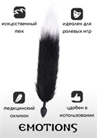 Черная анальная пробка с хвостом Emotions Furry - фото 1349058