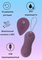 Фиолетовые вагинальные виброшарики с пультом ДУ Dea - 8,3 см. - фото 1371075