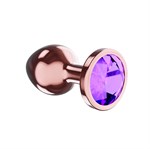 Пробка цвета розового золота с фиолетовым кристаллом Diamond Amethyst Shine S - 7,2 см. - фото 83019