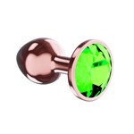 Пробка цвета розового золота с лаймовым кристаллом Diamond Emerald Shine S - 7,2 см. - фото 83022