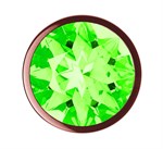 Пробка цвета розового золота с лаймовым кристаллом Diamond Emerald Shine S - 7,2 см. - фото 83023