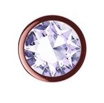 Пробка цвета розового золота с прозрачным кристаллом Diamond Moonstone Shine S - 7,2 см. - фото 83029