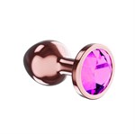 Пробка цвета розового золота с лиловым кристаллом Diamond Quartz Shine S - 7,2 см. - фото 83034