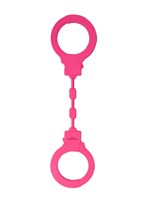 Розовые силиконовые наручники - фото 1346271
