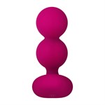Розовые анальные шарики с вибрацией и расширением Bubble Butt - 12,3 см. - фото 1350702