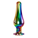 Набор из 3 радужных анальных пробок Rainbow Metal Plug Set - фото 1412653