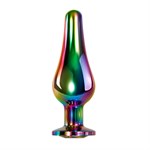 Набор из 3 радужных анальных пробок Rainbow Metal Plug Set - фото 1412654