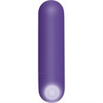 Фиолетовая вибропуля с силиконовой щеточкой для клиторальной стимуляции Fingerific - фото 1346483