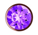 Пробка цвета розового золота с фиолетовым кристаллом Diamond Amethyst Shine L - 8,3 см. 220380 - фото 2916