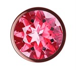 Пробка цвета розового золота с малиновым кристаллом Diamond Ruby Shine L - 8,3 см. 220383 - фото 54184