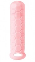 Розовый фаллоудлинитель Homme Long - 15,5 см. - фото 1346652