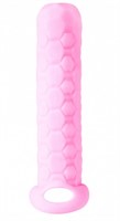 Розовый фаллоудлинитель Homme Long - 13,5 см. - фото 1346656