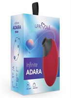 Бордовый вакуумный стимулятор клитора Adara - фото 1347016