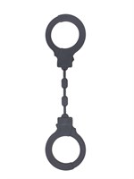 Темно-серые силиконовые наручники - фото 1347019