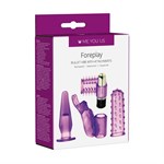 Фиолетовый вибронабор Foreplay Couples Kit - фото 1347140