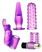 Фиолетовый вибронабор Foreplay Couples Kit - фото 1347139