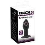 Черная анальная вибропробка Twist Butt Plug - 10,7 см. - фото 1412297